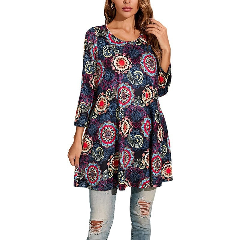 Damen Tunika mit einzigartigem Mandala-Druck Krohn-e
