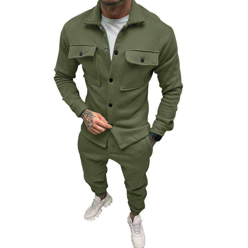 Herren lässige Sweatjacke mit funktionalen Taschen und modernem Kragen Krohn-e