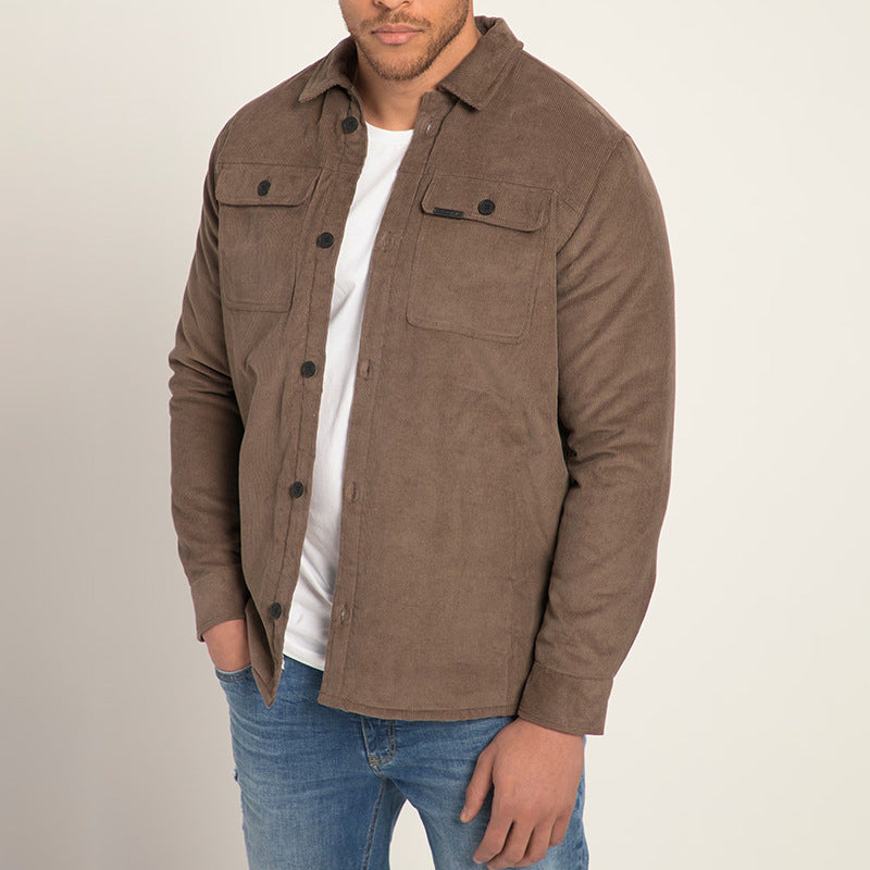 Herren Cordjacke mit praktischen Brusttaschen und modernem Schnitt Krohn-e