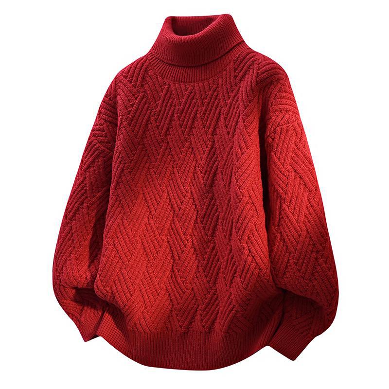 Damen Oversized Rollkragenpullover mit strukturiertem Zopfmuster Krohn-e