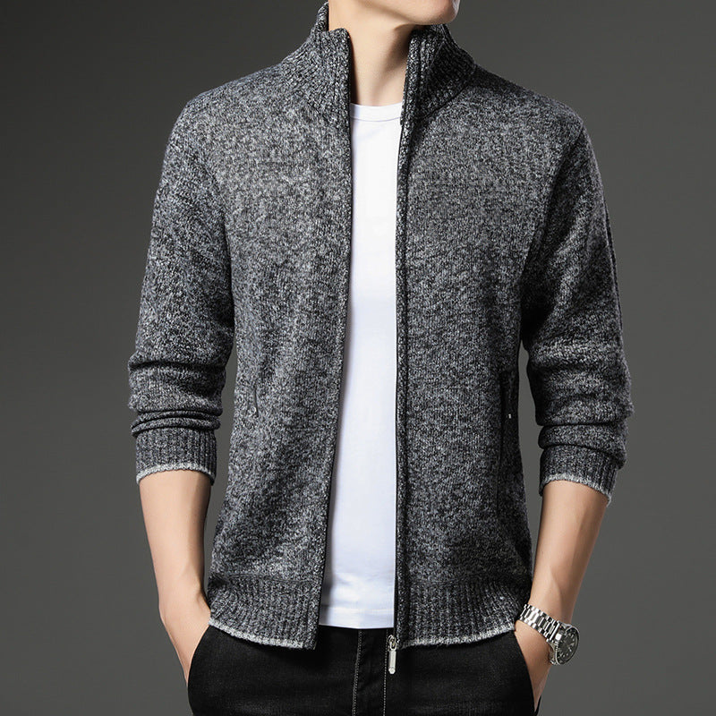 Herren Fleecejacke mit hochgeschlossenem Kragen und praktischen Reißverschlusstaschen Krohn-e