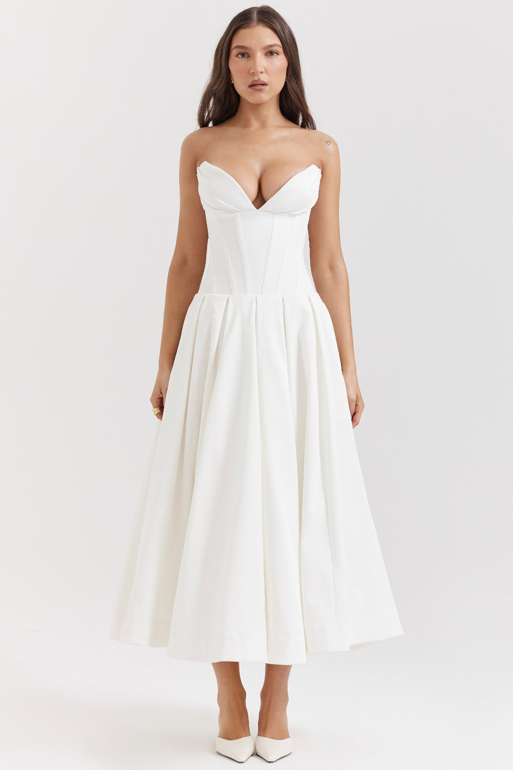 Damen Abendkleid mit taillierter Silhouette und A-linien Schnitt Krohn-e