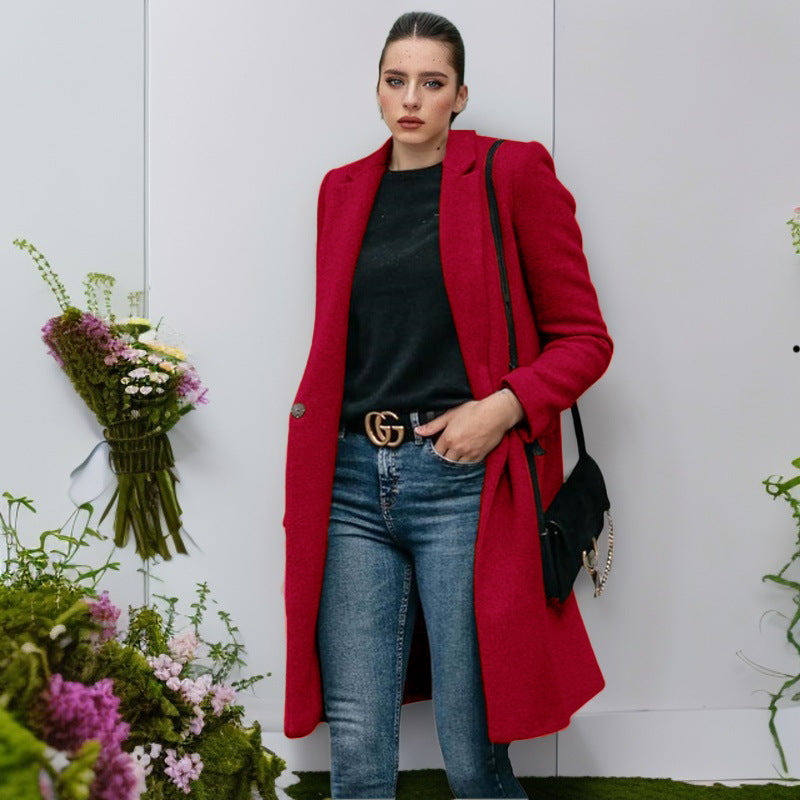 Damen elegante und bequeme Wollmantel Krohn-e