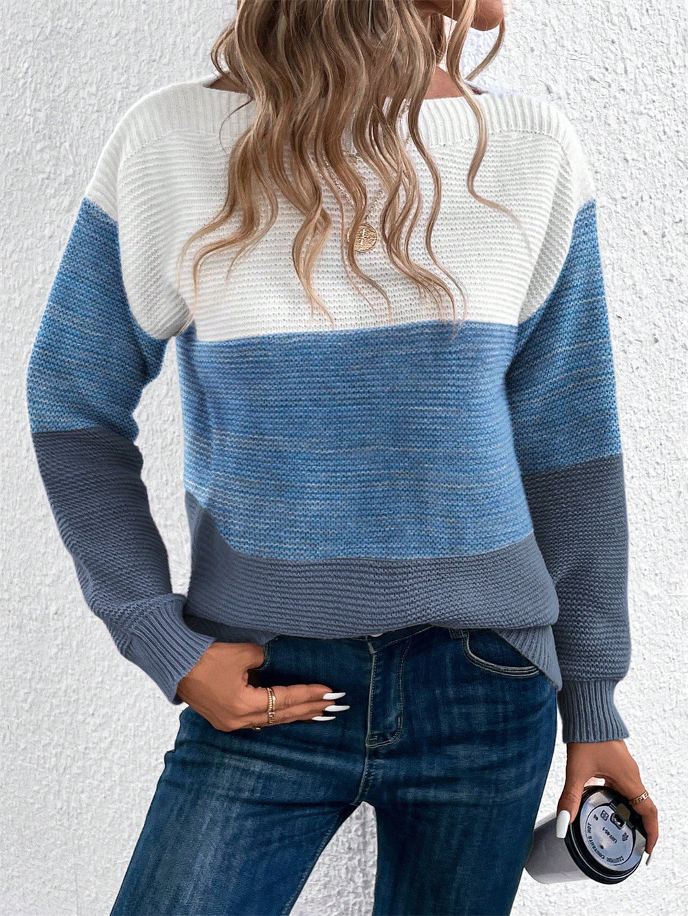 Damen Strickpullover mit moderner Farbblockgestaltung Krohn-e