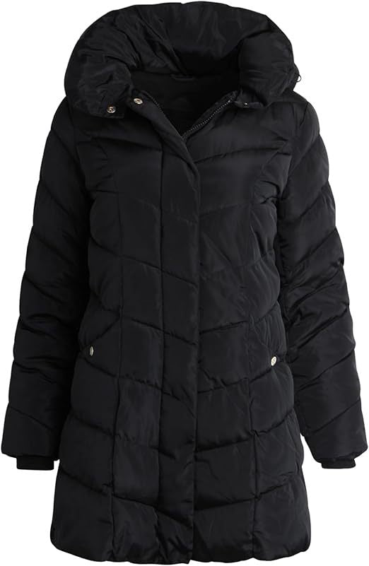 Damen Langer gesteppter Winterparka mit hochgeschlossenem Kragen Krohn-e
