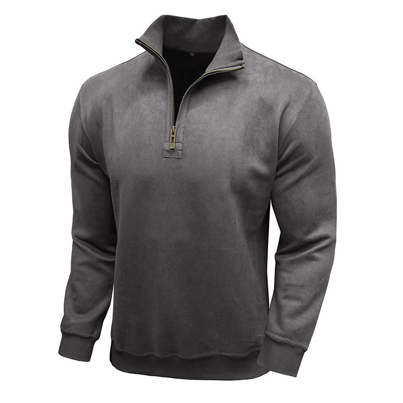 Herren sportlicher Pullover mit halbem Reißverschluss Krohn-e