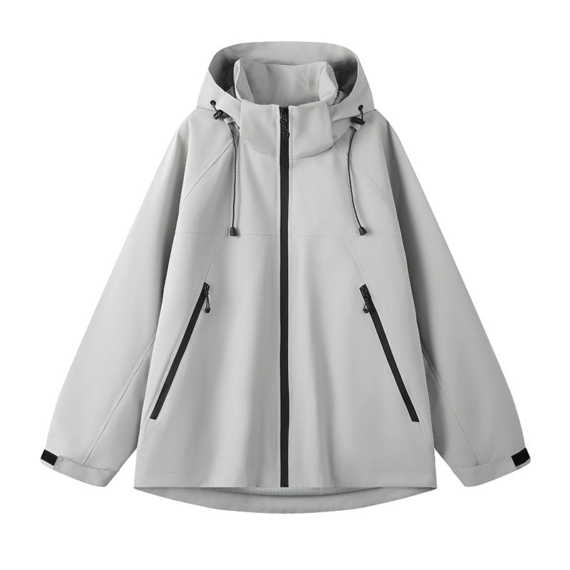 Damen technische Outdoor-Jacke mit verstellbarer Kapuze und funktionalen Reißverschlusstaschen Krohn-e