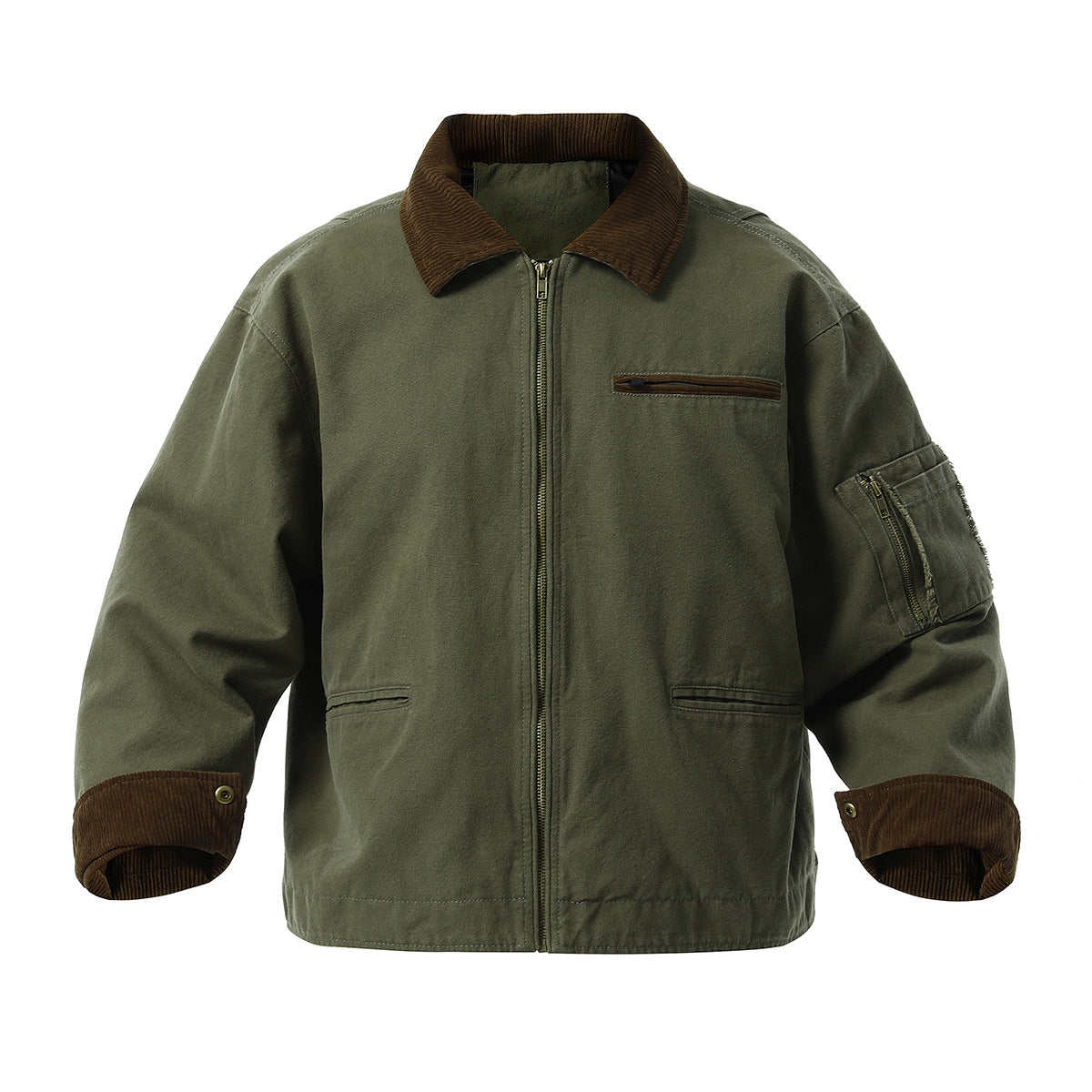 Herren urbane Übergangsjacke mit strukturiertem Stehkragen und zahlreichen praktischen Taschen Krohn-e
