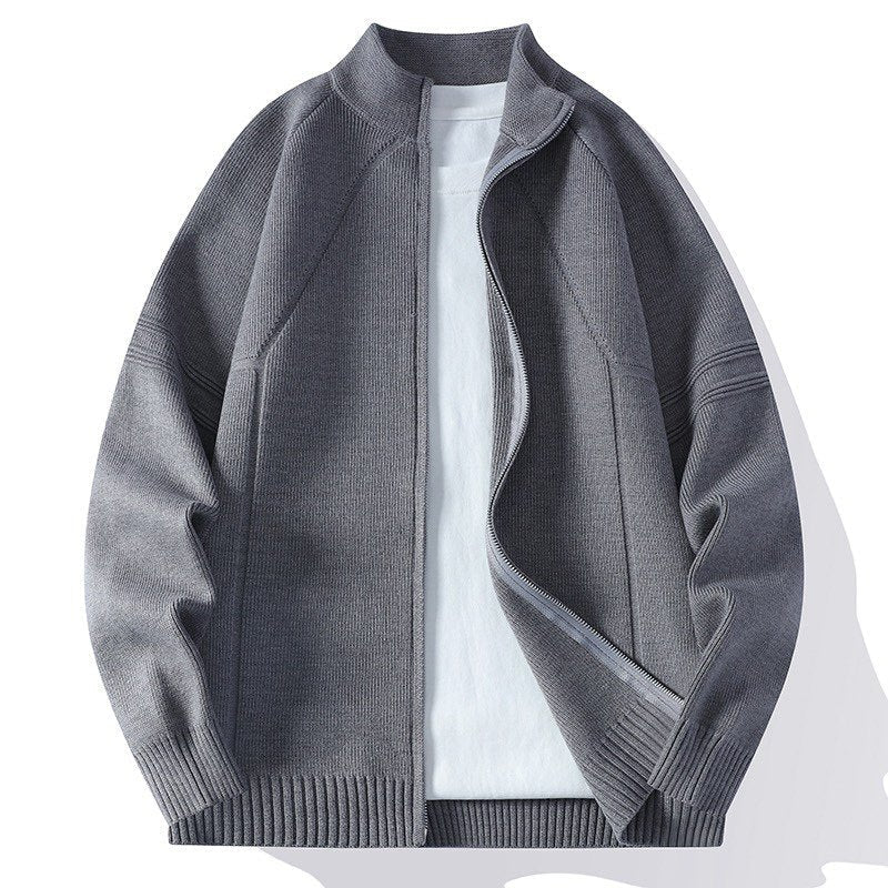 Damen lässige Jacke mit hohem Kragen und durchgehendem Reißverschluss Krohn-e