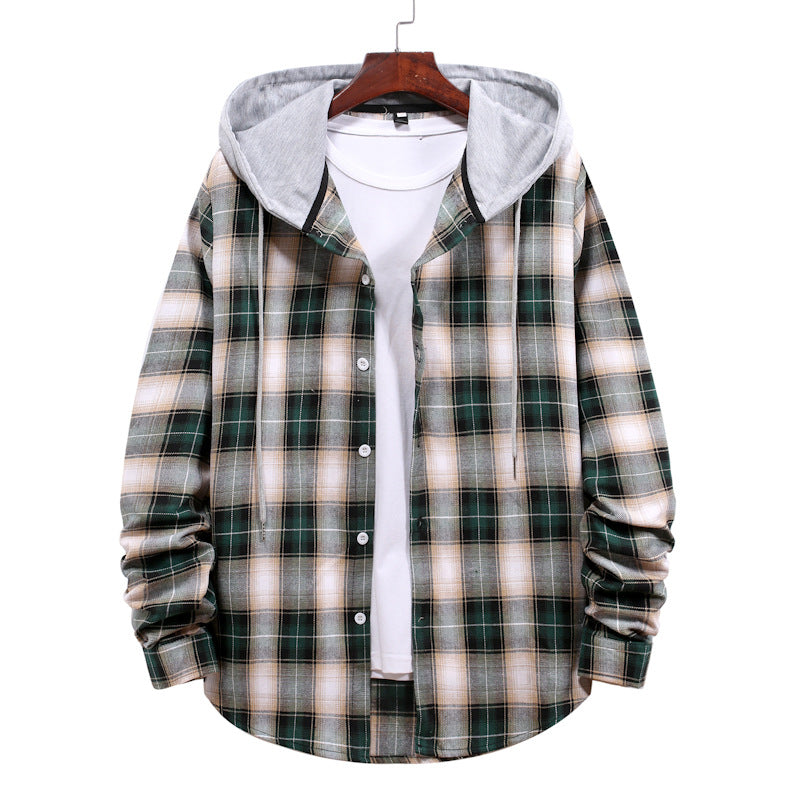 Damen Karierte Flanelljacke mit Kapuze Krohn-e