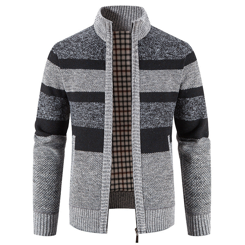 Herren modische Strickjacke mit einem modernen und vielseitigen Karomuster Krohn-e