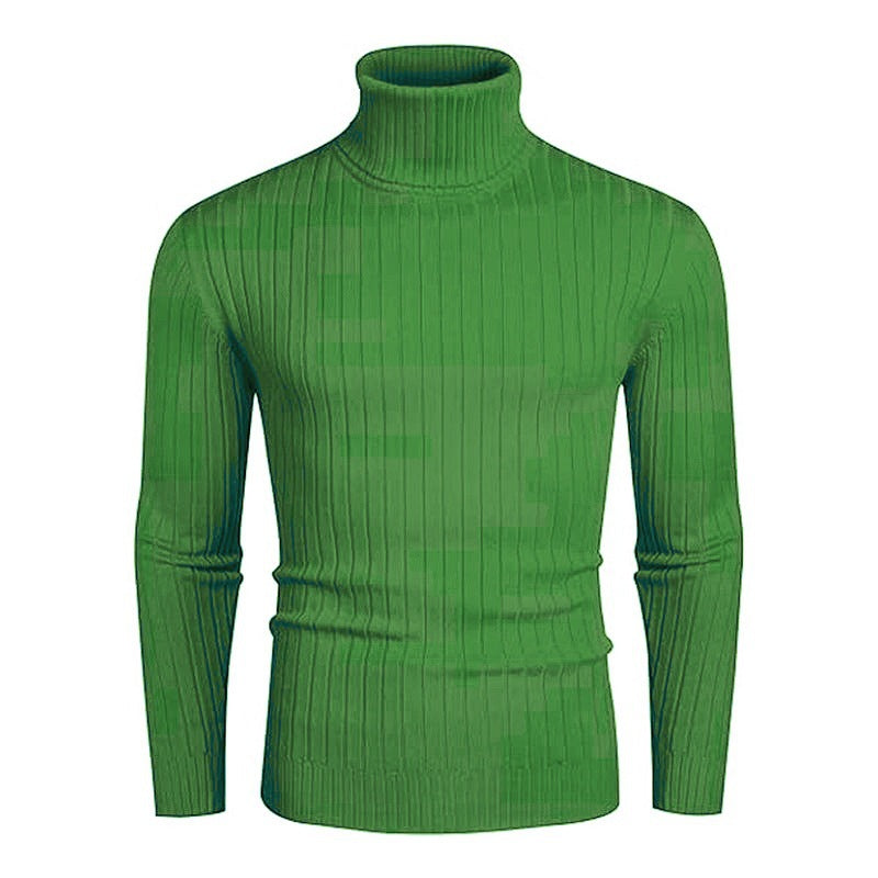 Herren modischer Rollkragenpullover mit feinem Rippenmuster Krohn-e