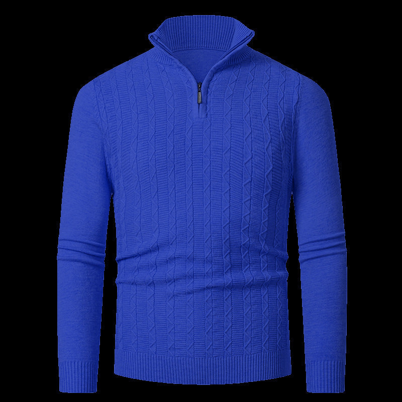 Herren Strickpullover mit modernem Kragen und Reißverschluss Krohn-e