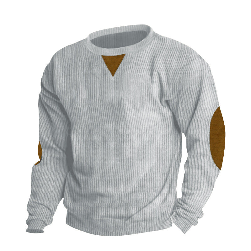 Herren bequemer Strickpullover mit eleganten Ellbogenpatches Krohn-e