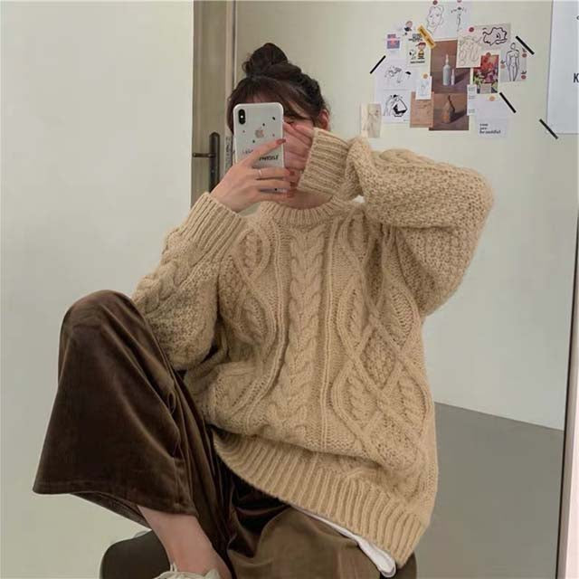 Krohn-e | Pullover Mit Zopfmuster Und Klassischem Look