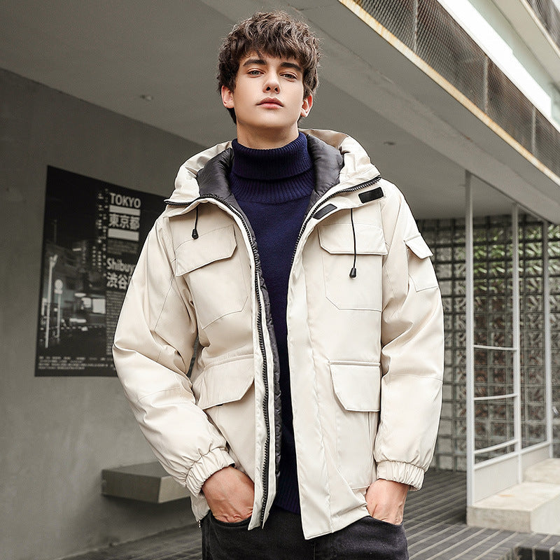Herren wetterfeste Utility-Jacke mit Kapuze und Taschen Krohn-e