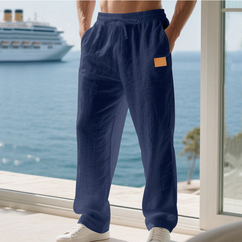 Herren Bequeme und luftige Sommerhose aus leichtem Leinenmaterial Krohn-e