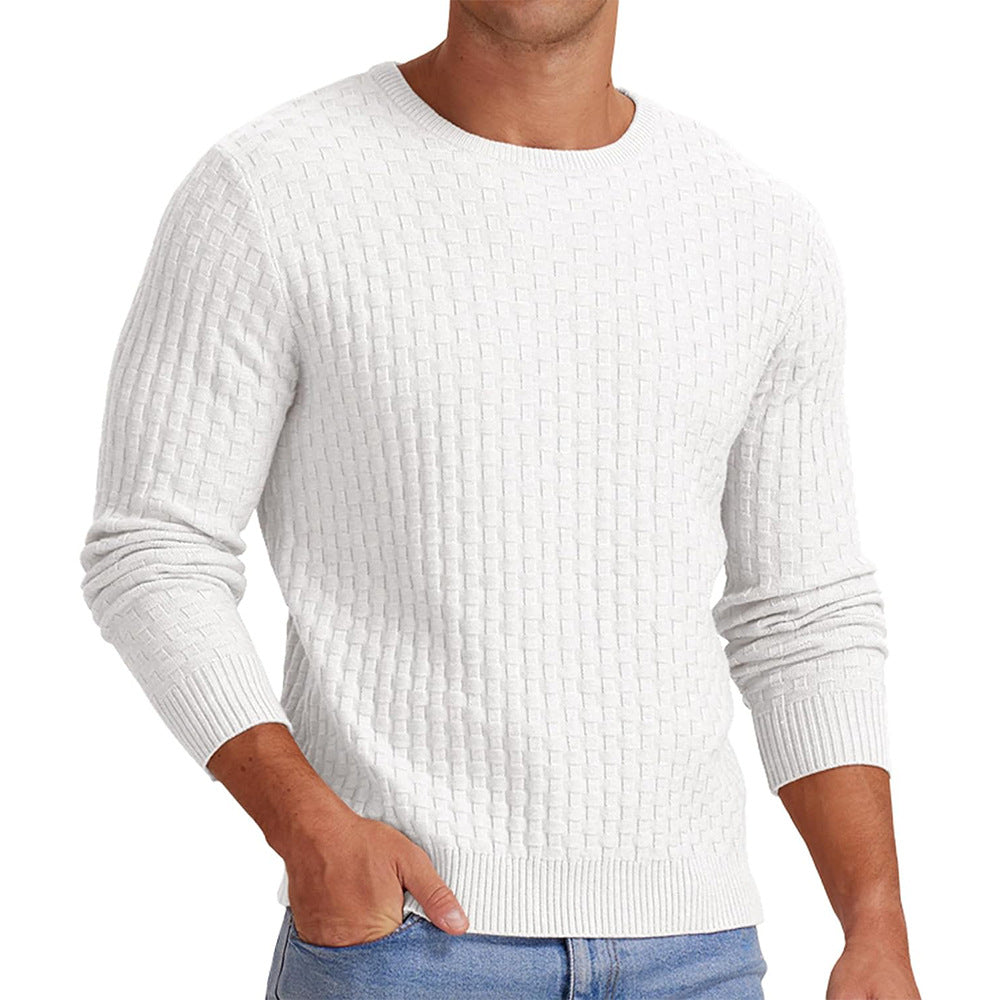 Herren strukturiertes Sweatshirt mit Rundhalsausschnitt und langem Arm Krohn-e