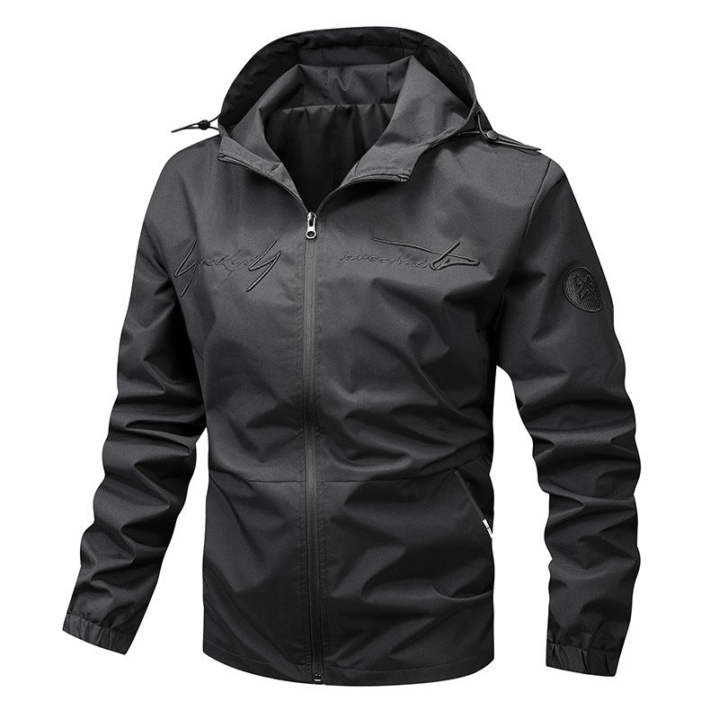 Herren wetterfeste Leichtjacke mit innovativem Kapuzensystem Krohn-e