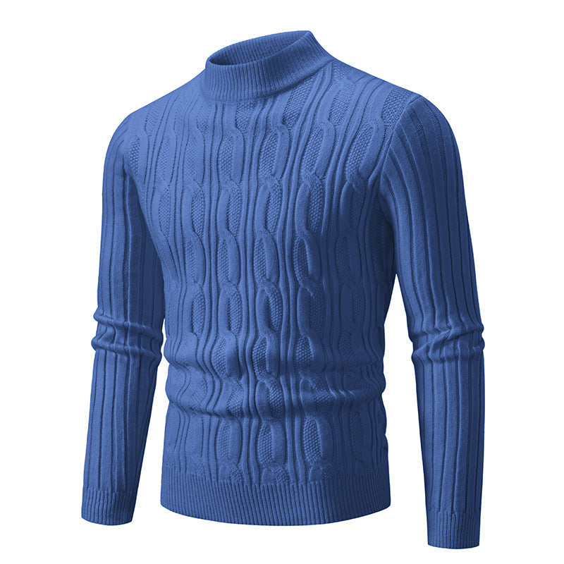 Herren Rollkragenpullover mit strukturiertem Zopfmuster und angenehmer Passform Krohn-e