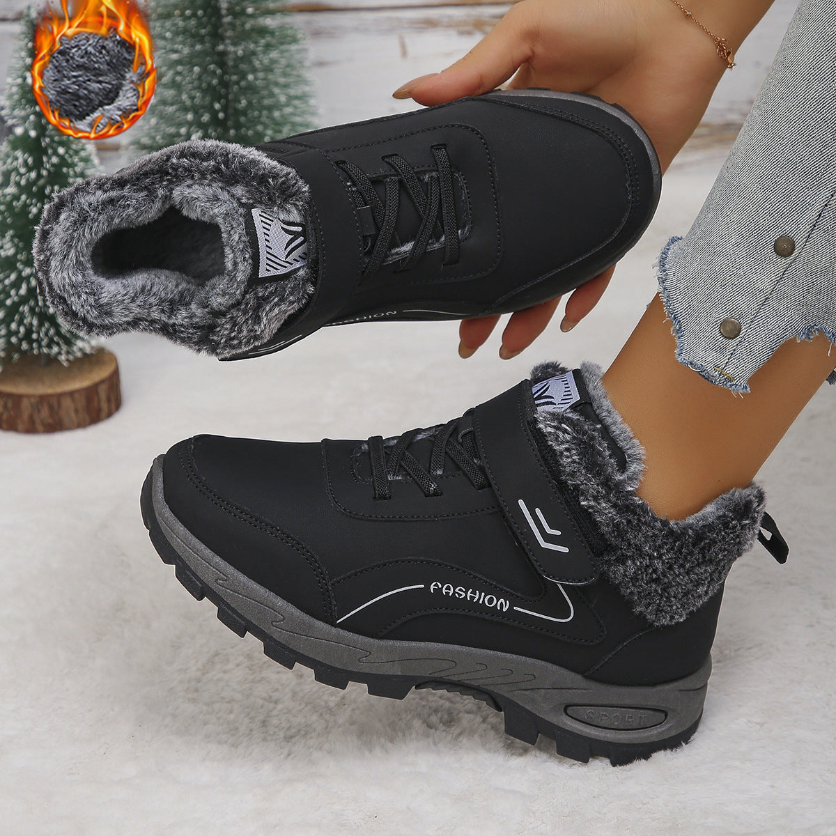 Damen Winterstiefel mit Warmfutter und rutschfester Sohle Krohn-e