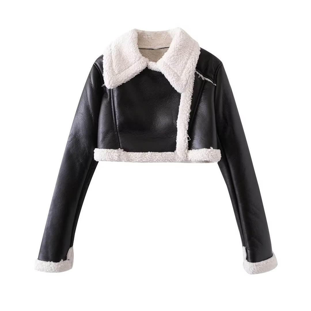 Krohn-e | Fleece Winterjacke in Kurzform