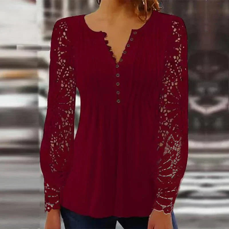 Modische Bluse mit Blumenmuster von Fudus