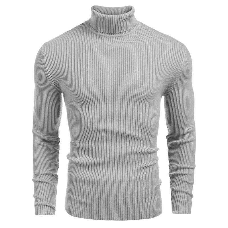 Herren eleganter Rollkragenpullover aus ribbed Strick Krohn-e