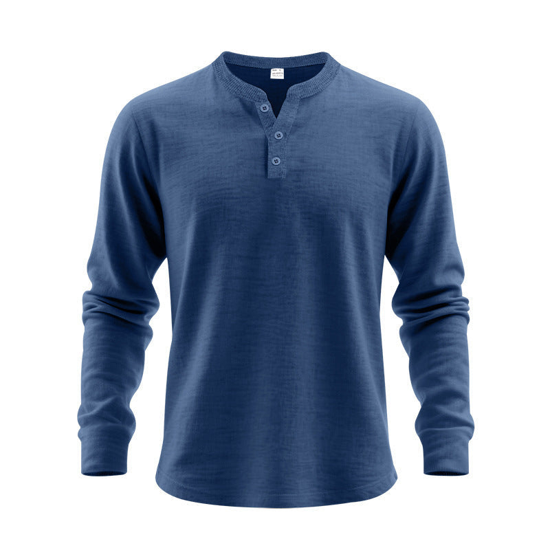 Herren Langarmshirt mit Knopfleiste Krohn-e