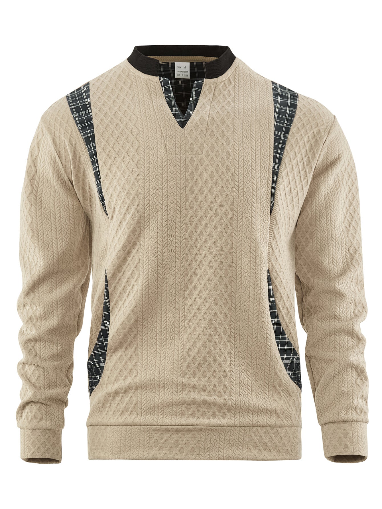 Herren Strickpullover mit modischen Karoelementen Krohn-e