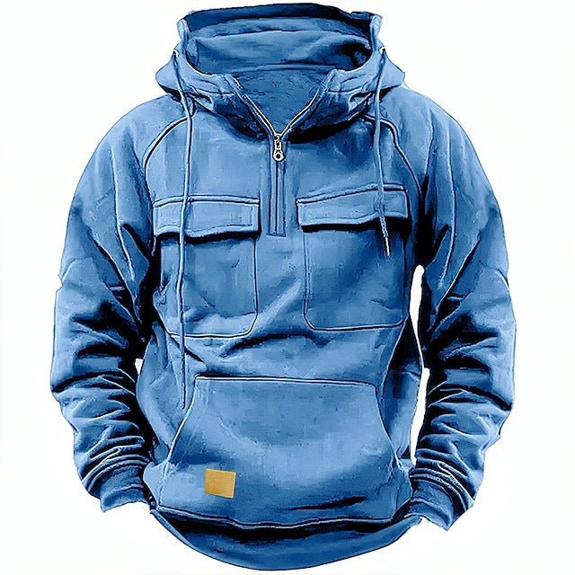 Herren Funktionales Kapuzenpullover mit praktischen Taschen Krohn-e