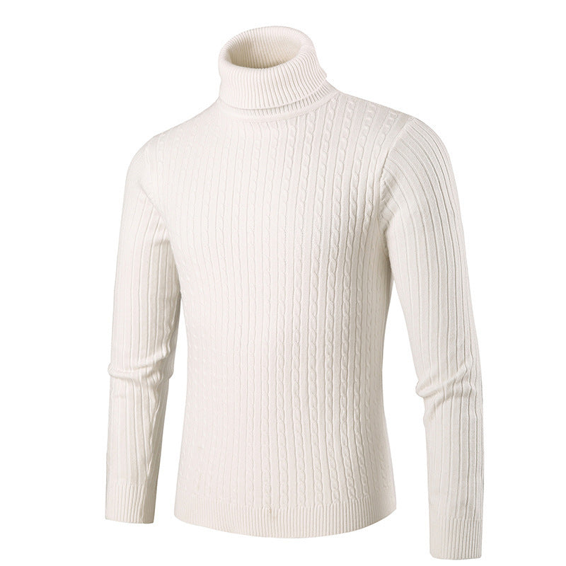 Herren modischer Rollkragenpullover aus strukturiertem Strick Krohn-e