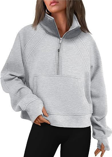 Damen Sportlicher Pullover mit hohem Kragen und Reißverschluss Krohn-e