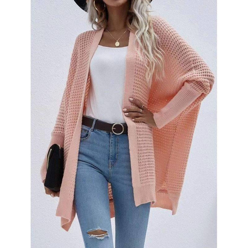 Damen luftige Strickjacke mit offenes Design und feiner Maschenstruktur Krohn-e