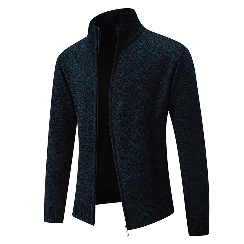 Herren Strickjacke mit modernem Karomuster Krohn-e