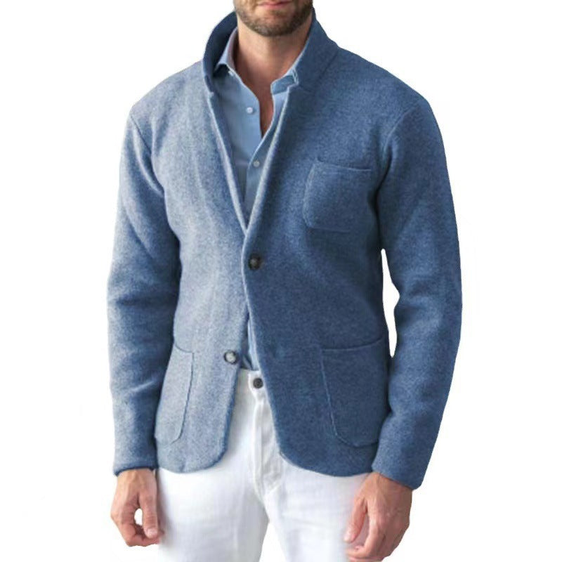 Herren Strickblazer mit eleganter Optik und praktischen Taschen Krohn-e