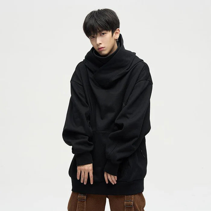 Damen Lässige Oversized Kapuzenpullover mit hochgezogenem Kragen Krohn-e