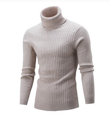 Herren stilvoller Rollkragenpullover mit Zopfmuster Krohn-e