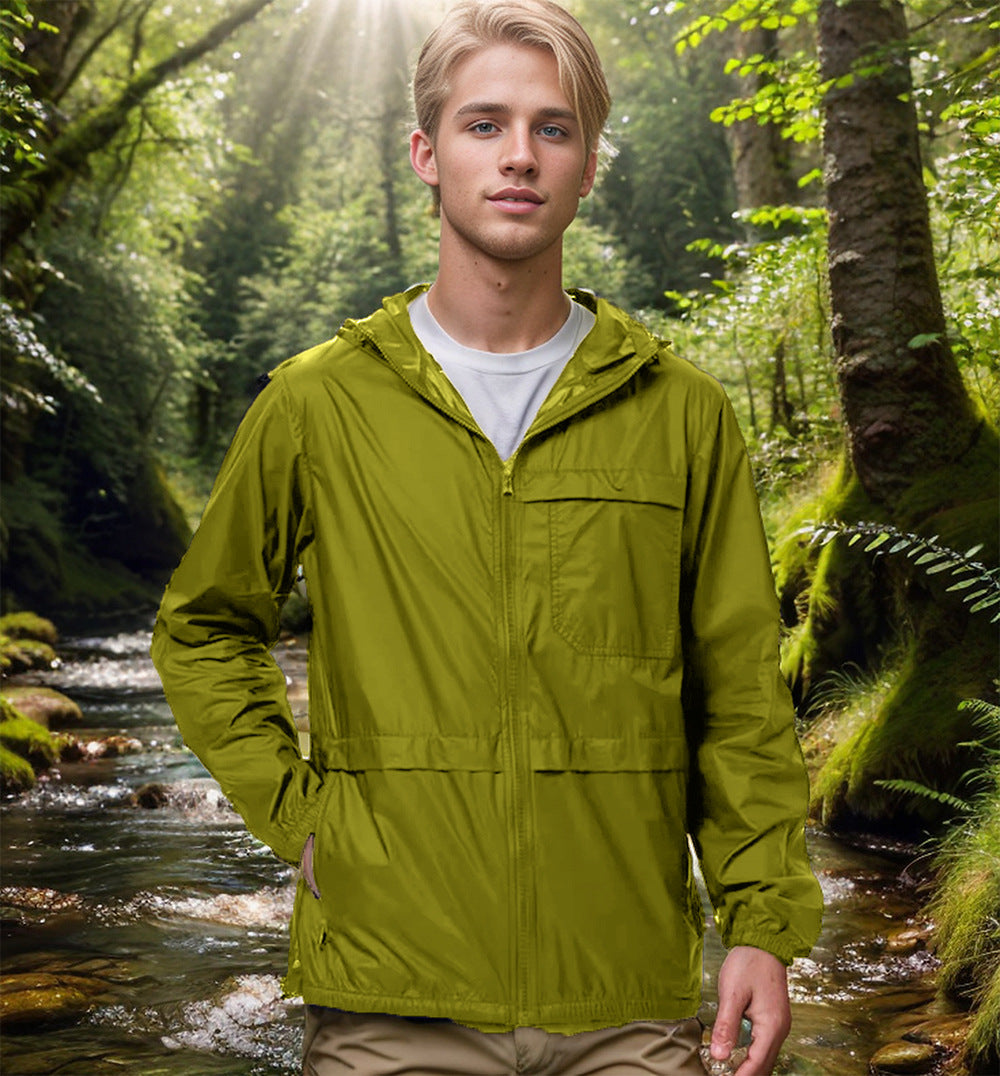 Herren leichte und atmungsaktive Outdoor-Jacke mit Kapuze Krohn-e