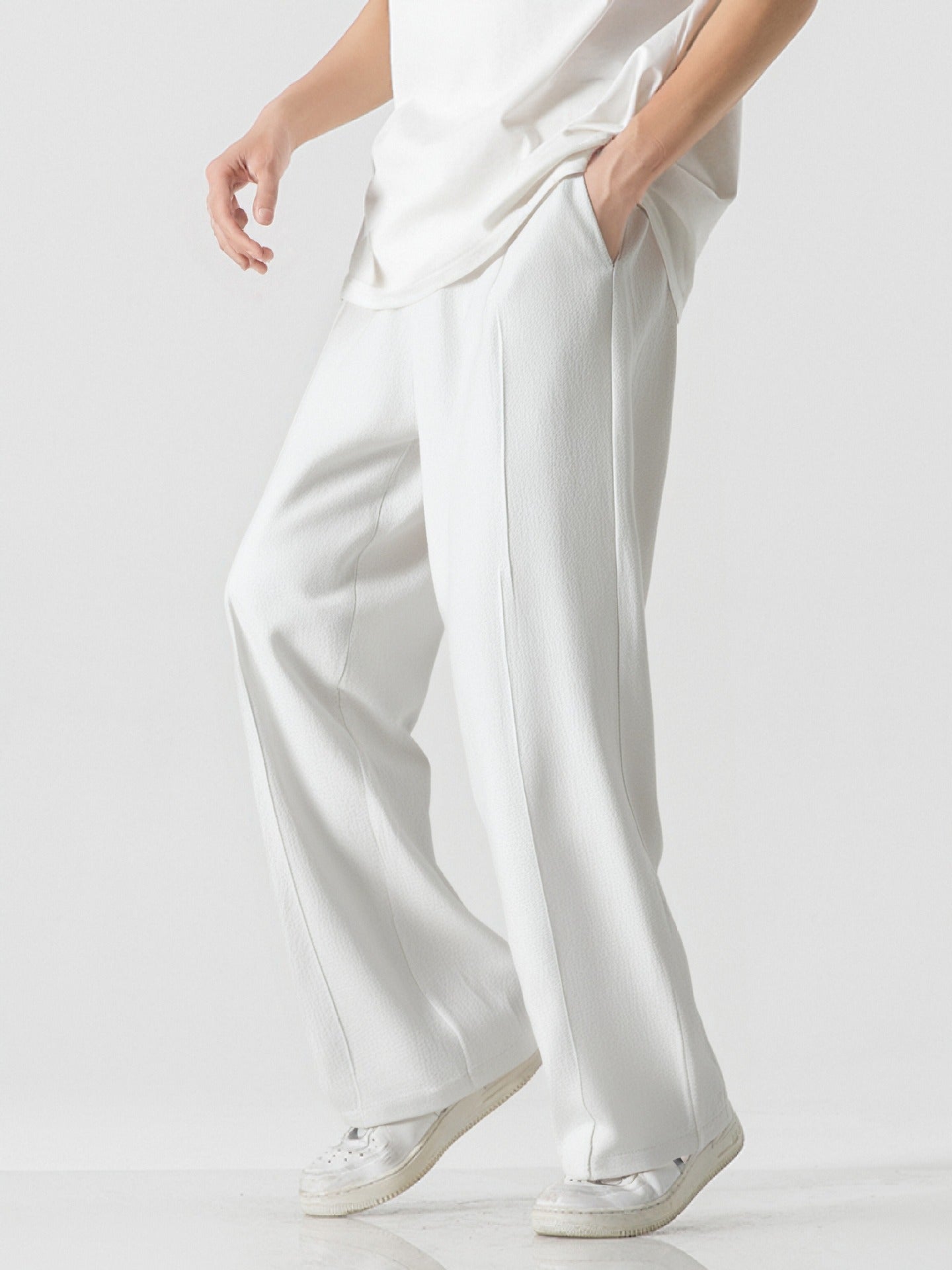 Herren Elegante, weite Freizeithose aus atmungsaktivem Gewebe Krohn-e