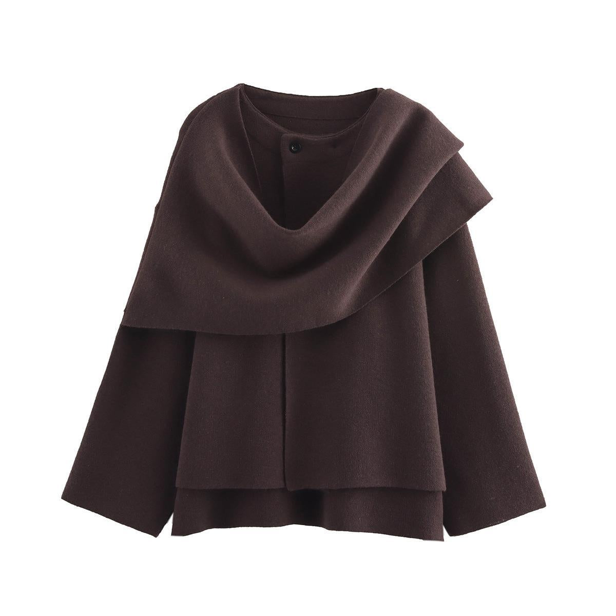 Damen modischer Umhangpullover aus weichem Material Krohn-e