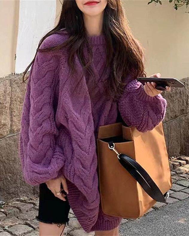 Großer Damen-Strickpullover Aurora