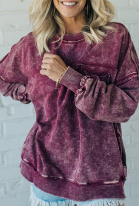 Damen Lässiger Oversized-Sweatshirt mit Rüschendetails Krohn-e
