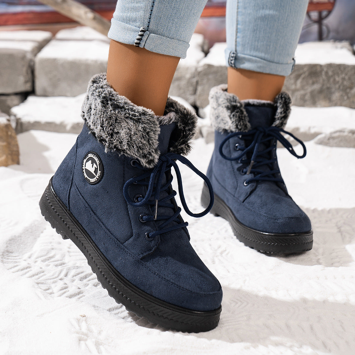 Damen gefütterte Winterstiefel Krohn-e