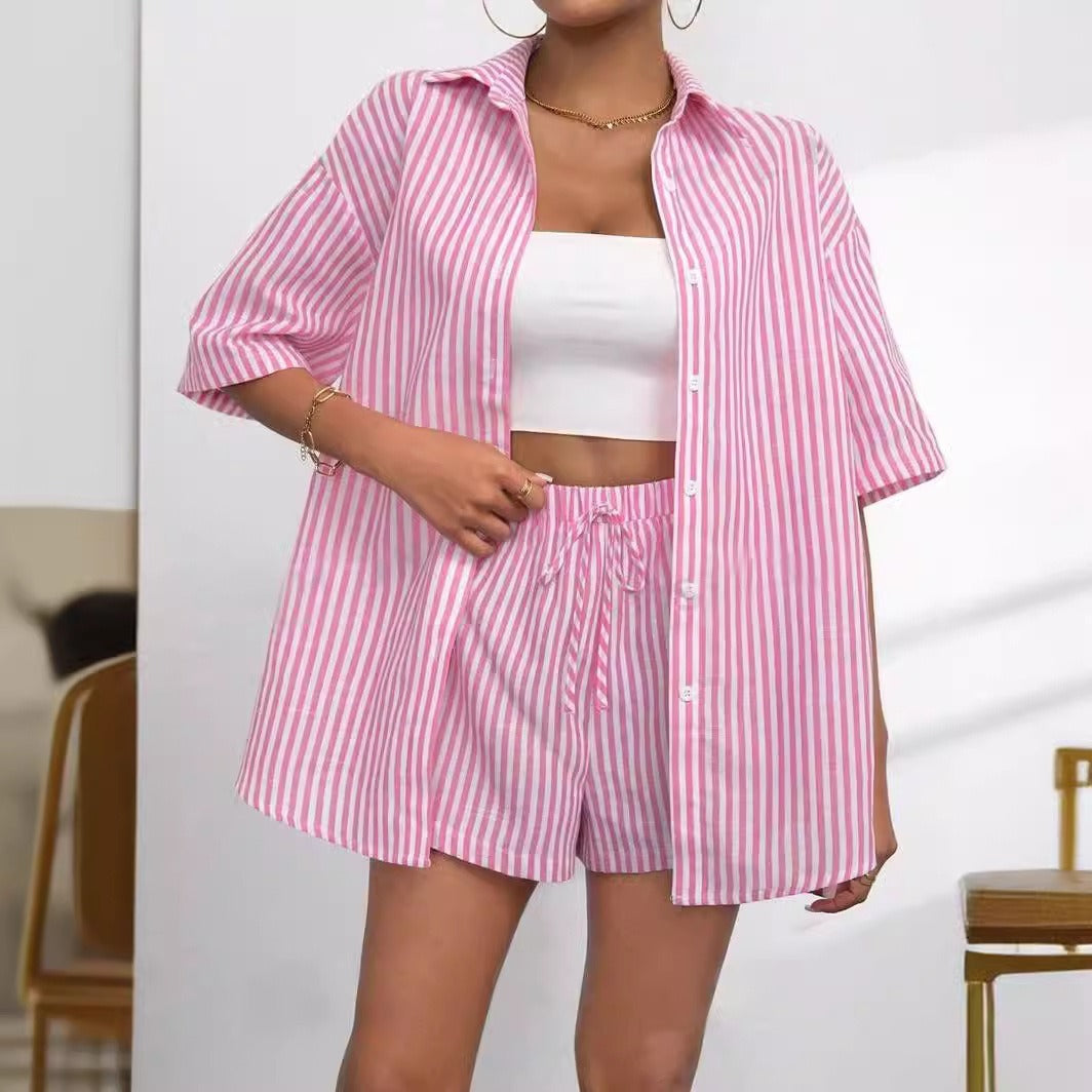 Damen lässiges Hemd und Shorts Set Krohn-e