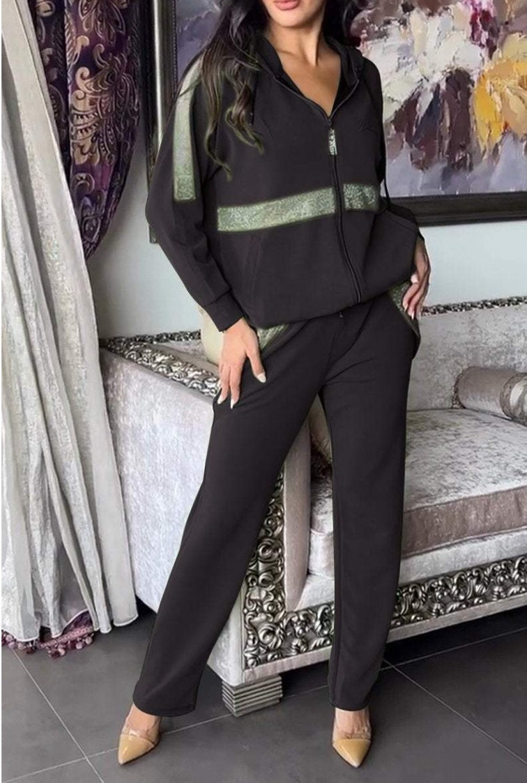 Damen Modischer Zip-Hoodie mit weitem Schnitt und eleganten Details Krohn-e