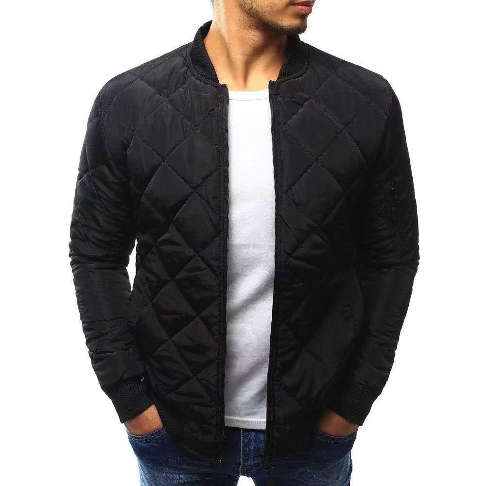 Herren gesteppte Übergangsjacke mit hohem Kragen und seitlichen Taschen Krohn-e