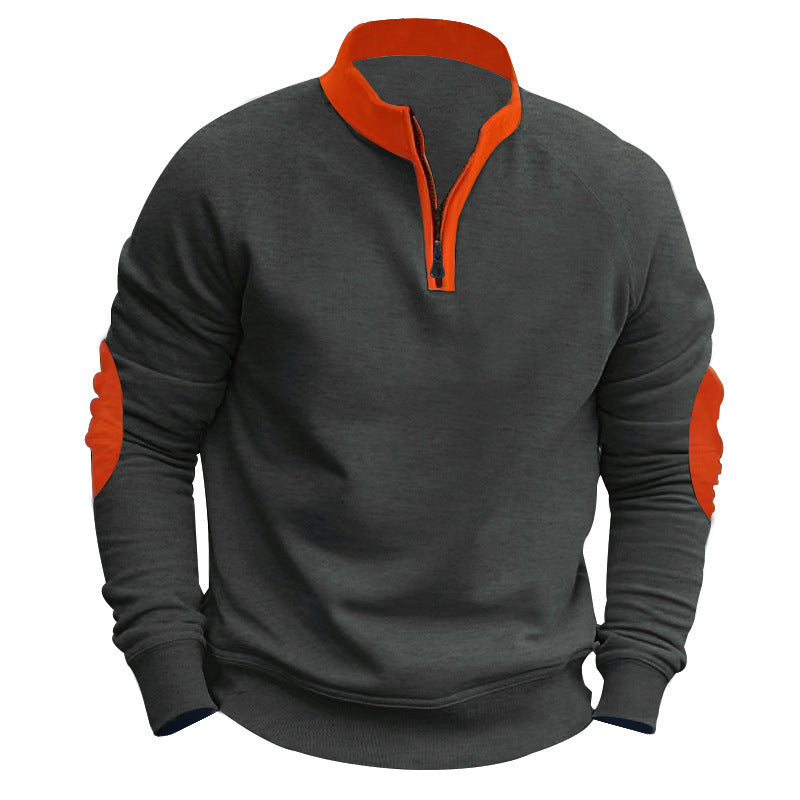 Herren Sweatshirt mit strukturiertem Reißverschluss Krohn-e
