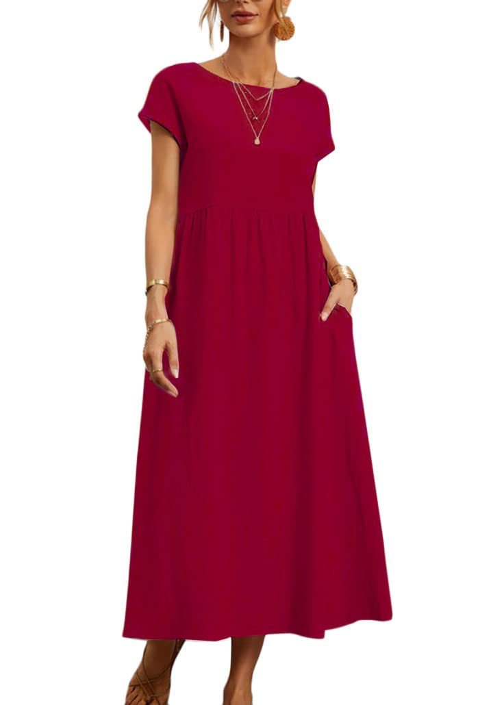 Damen Maxikleid aus leichtem, luftdurchlässigem Stoff Krohn-e