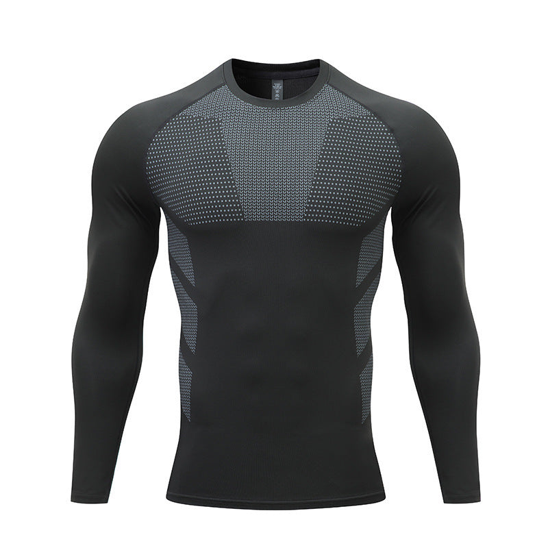 Herren Kompressions-Langarm-Sportshirt Krohn-e